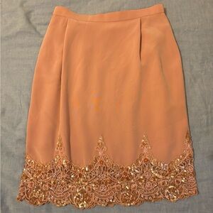 Badgley Mischka Dress Sequined Skirt